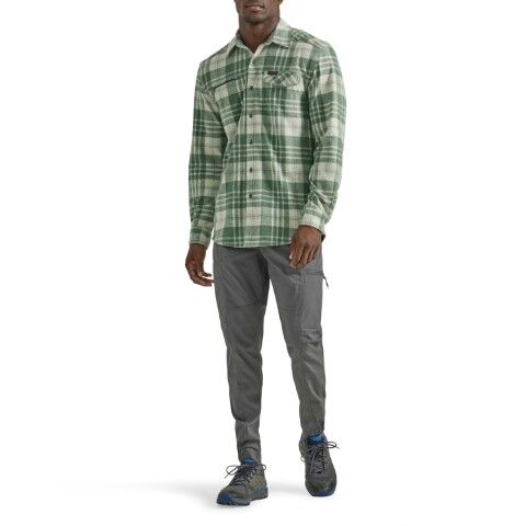 Wrangler Men's ATG X Wrangler Long Sleeve Campsite Shirt in Birch