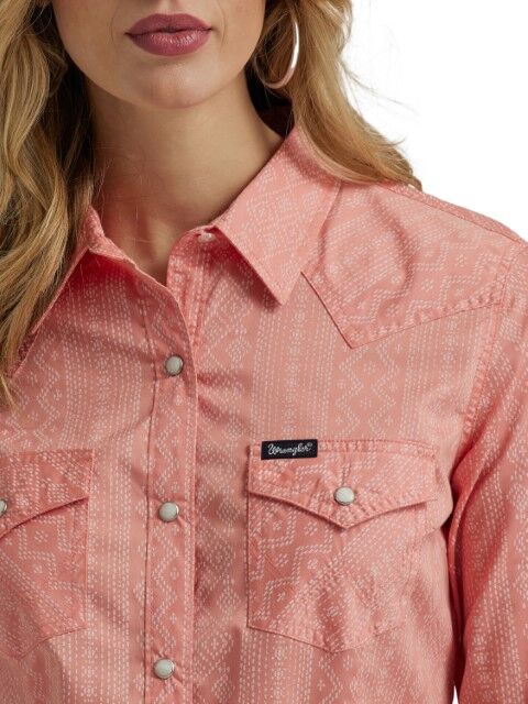 Wrangler Women's Retro Dress Top in Rose