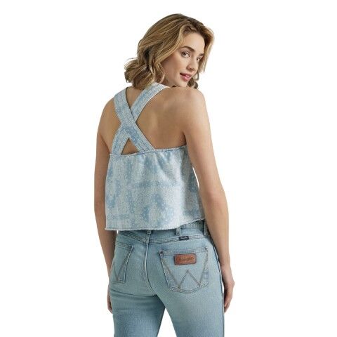 Wrangler Women's Retro Americana Tank in Blue White