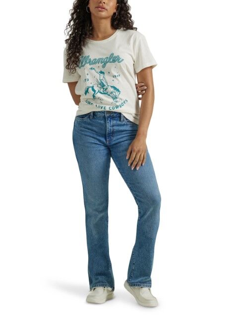 Wrangler Women's Retro Boyfriend Short Sleeve T-Shirt in Marshmallow