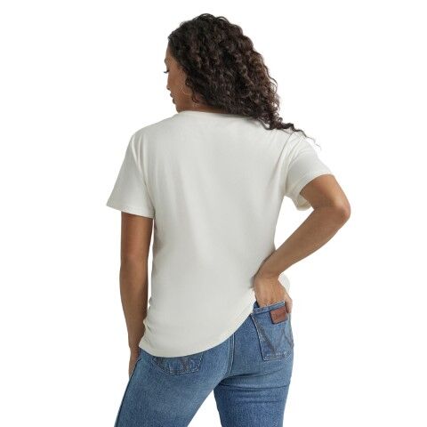 Wrangler Women's Retro Boyfriend Short Sleeve T-Shirt in Marshmallow