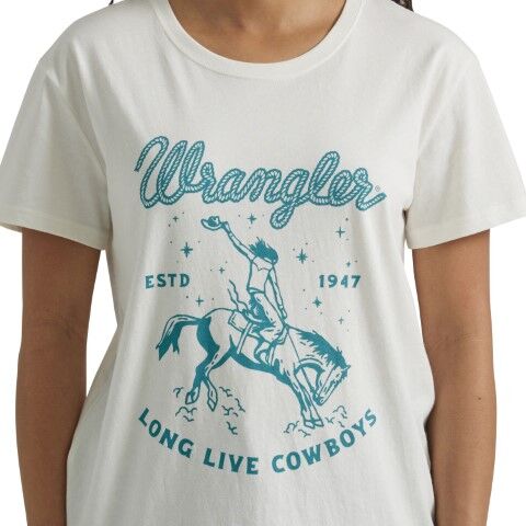 Wrangler Women's Retro Boyfriend Short Sleeve T-Shirt in Marshmallow