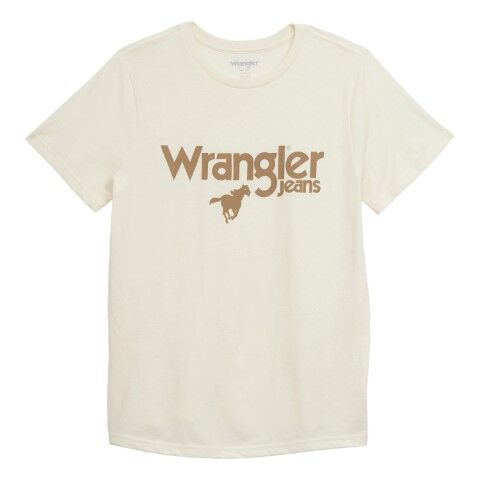 Wrangler Women's Retro Regular Fit Graphic T-Shirt in Antique White