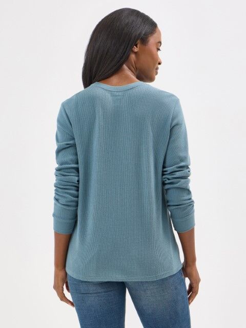 Wrangler Women's Graphic Regular Fit Long Sleeve Thermal in Argan Oil