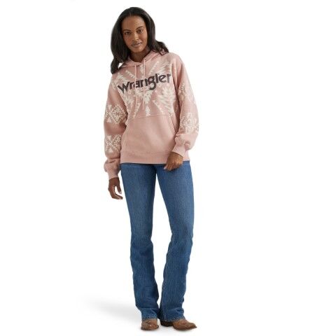Wrangler Women's Retro Punchy Hoodie in Pink