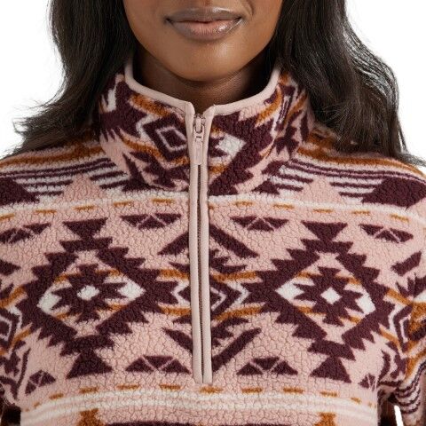 Wrangler Women's Retro Punchy 1/4 Zip Sherpa
