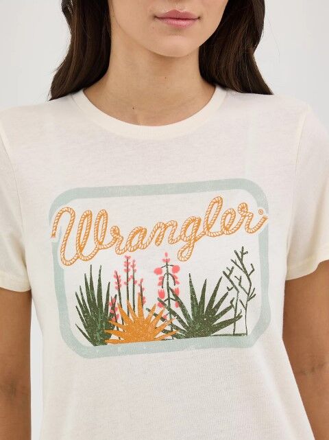 Wrangler Women's Wrangler Southwestern Graphic Regular Fit T-Shirt in Flocked Antique
