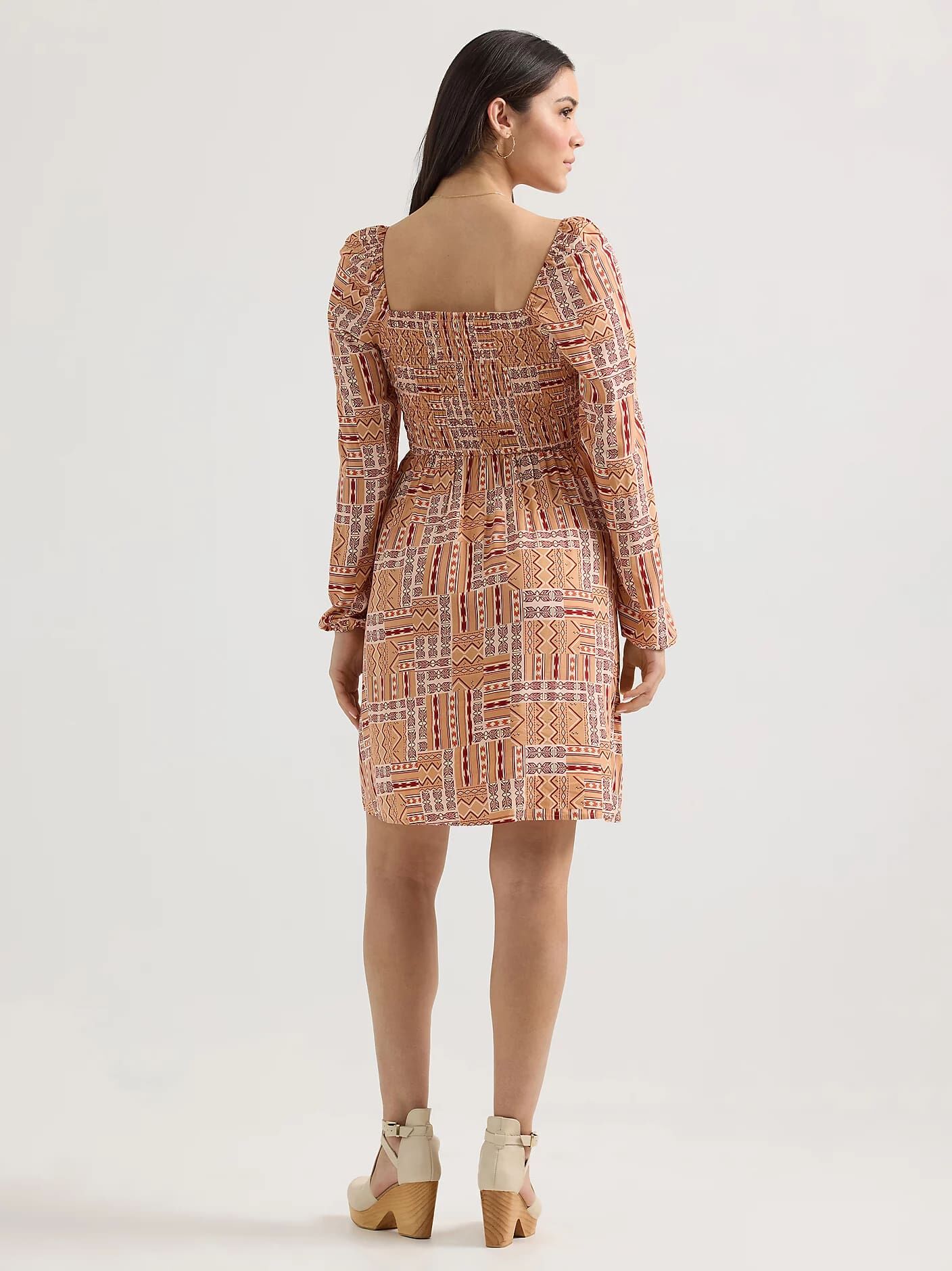 Wrangler Women's Smocked Bodice A-Line Dress