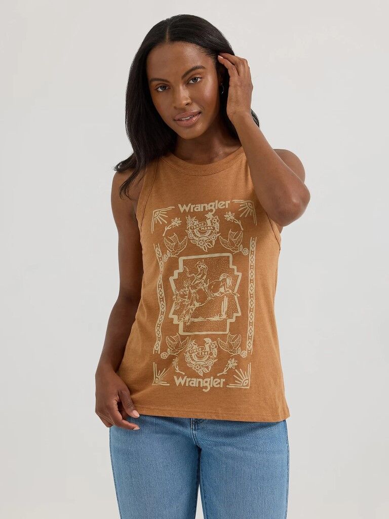 Wrangler Women's Western Graphic Goddess Tank