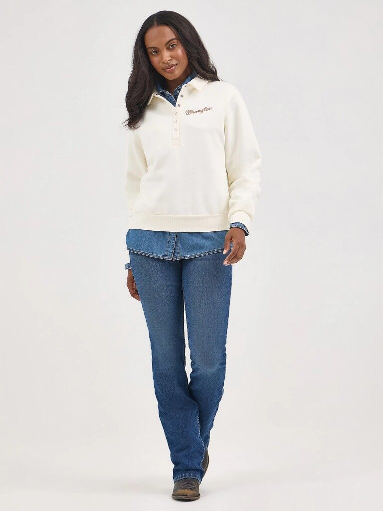 Wrangler Women's Retro Half Snap Collared Pullover