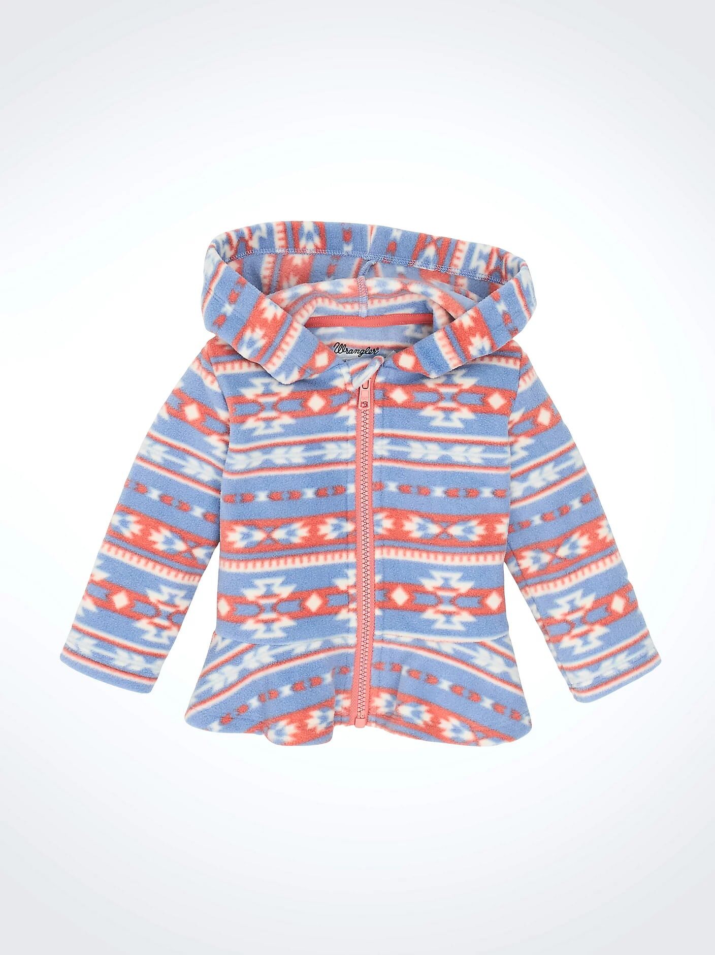 Wrangler Girl's Ruffle Hem Sherpa Zip Jacket