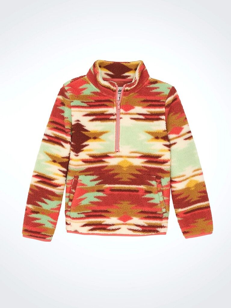 Wrangler Girl's Southwest 1/4 Zip Sherpa Pullover
