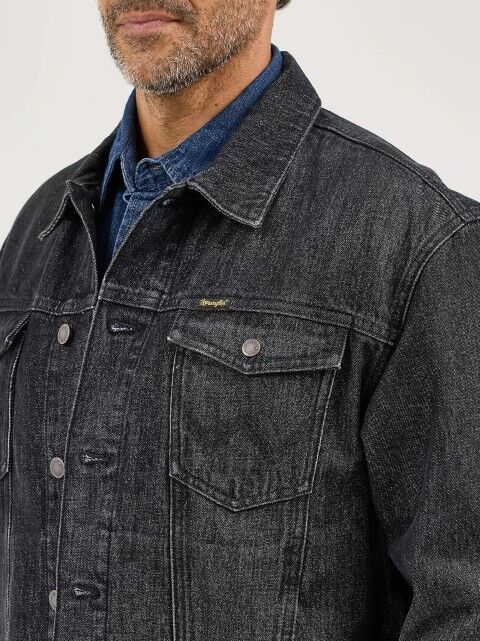 Wrangler Men's Flannel Lined Western Denim Jacket