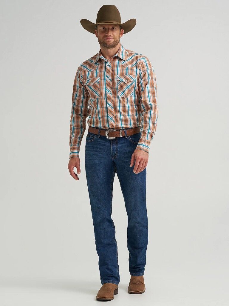 Wrangler Men's 20X Competition Advanced Comfort Long Sleeve Two Pocket Western Snap Shirt