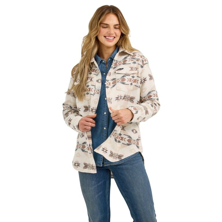 Wrangler Women's Retro Punchy Unlined Boyfriend Shacket