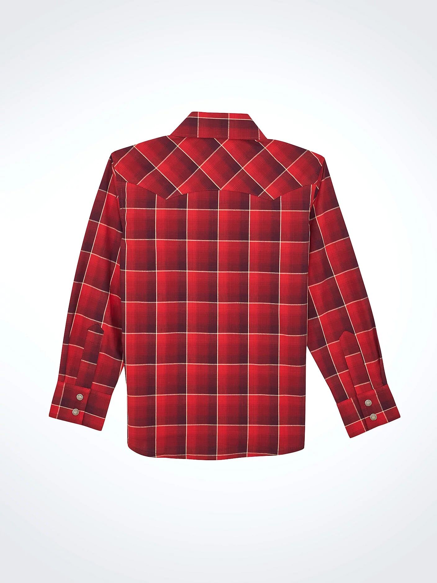 Wrangler Boy's Retro Western Snap Plaid Shirt With Front Sawtooth Pockets