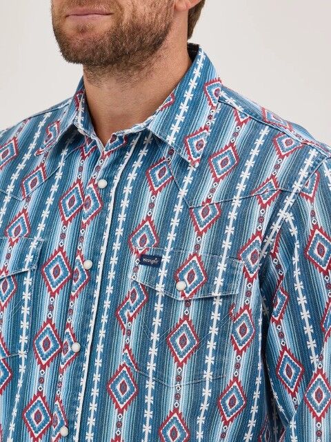 Wrangler Men's Vintage-Inspired Western Snap Workshirt