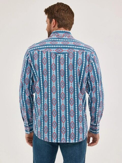 Wrangler Men's Vintage-Inspired Western Snap Workshirt