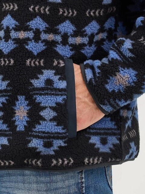 Wrangler Men's Zip Front Lightweight Ripstop Yoke Sherpa Jacket