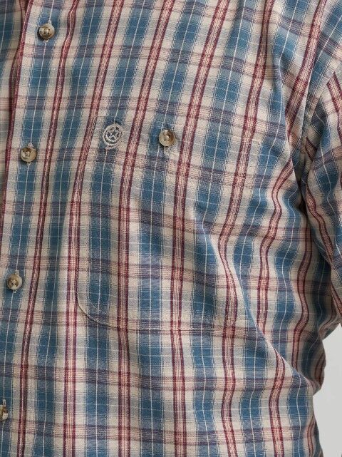 Wrangler Men's George Strait Long Sleeve Button Down One Pocket Shirt