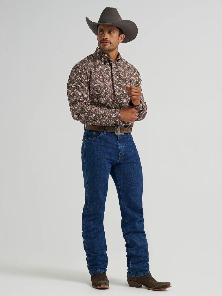 Wrangler Men's George Strait Long Sleeve Button Down One Pocket Shirt