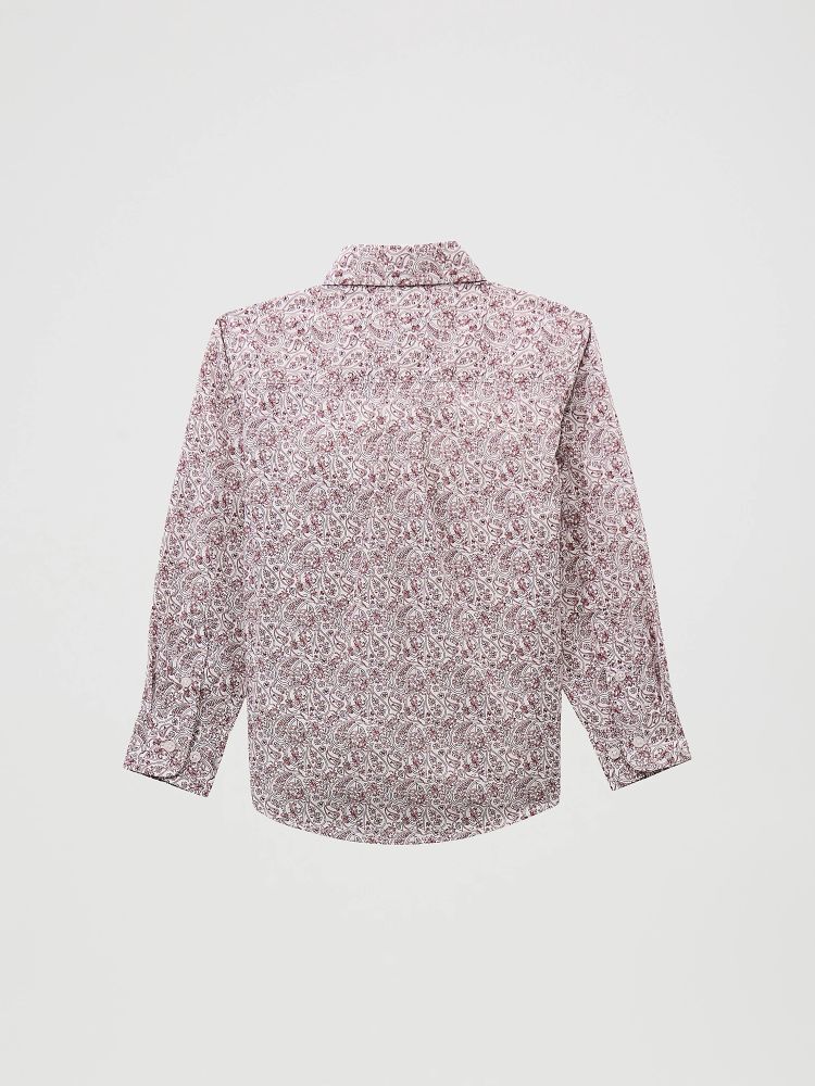 Wrangler Boy's Classic Button-Down Print Shirt