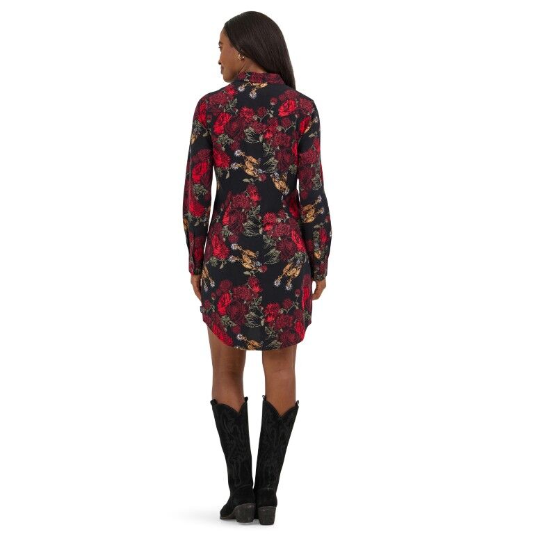 Wrangler Women's Floral Western Snap Dress