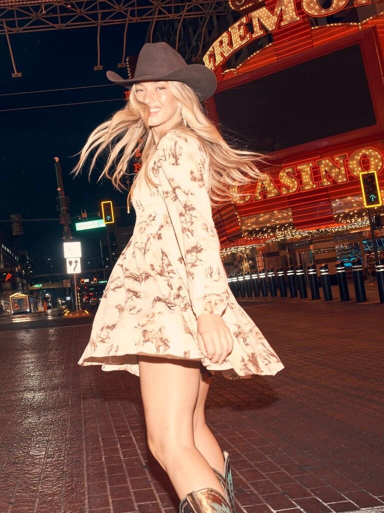 Wrangler Women's Smocked Bodice A-Line Dress