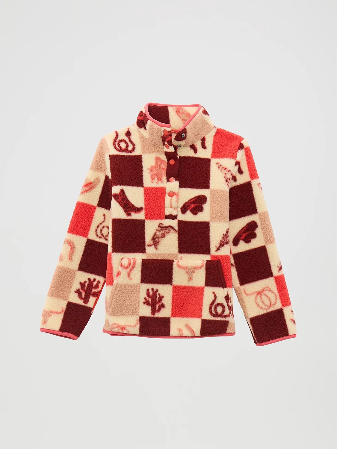 Wrangler Girl's Half-Snap Sherpa Pullover