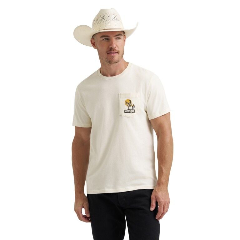 Wrangler Men's Regular Fit Graphic Short Sleeve Pocket T-Shirt