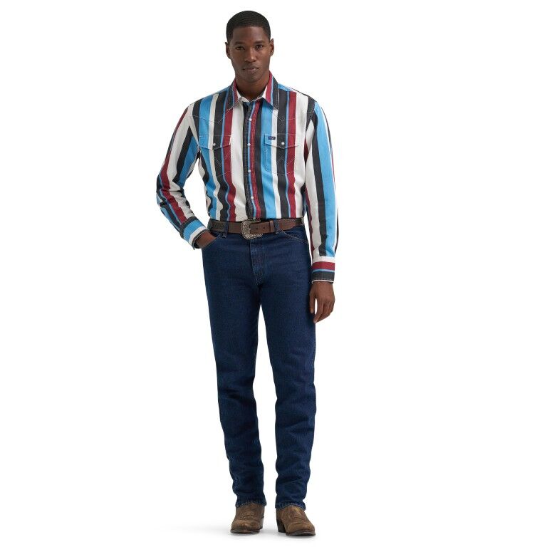 Wrangler Men's Vintage-Inspired Brushpopper Western Snap Shirt