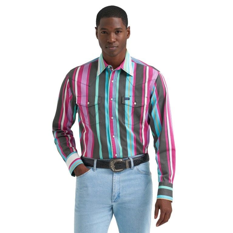 Wrangler Men's Vintage Inspired Long Sleeve Shirt