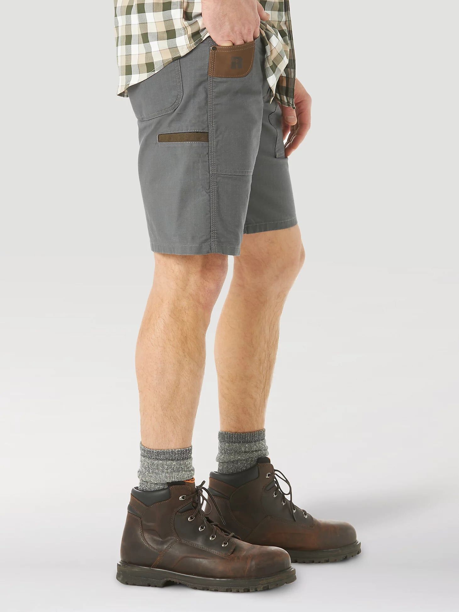 Wrangler Men's Riggs Workwear Regular Fit Work Short in Grey