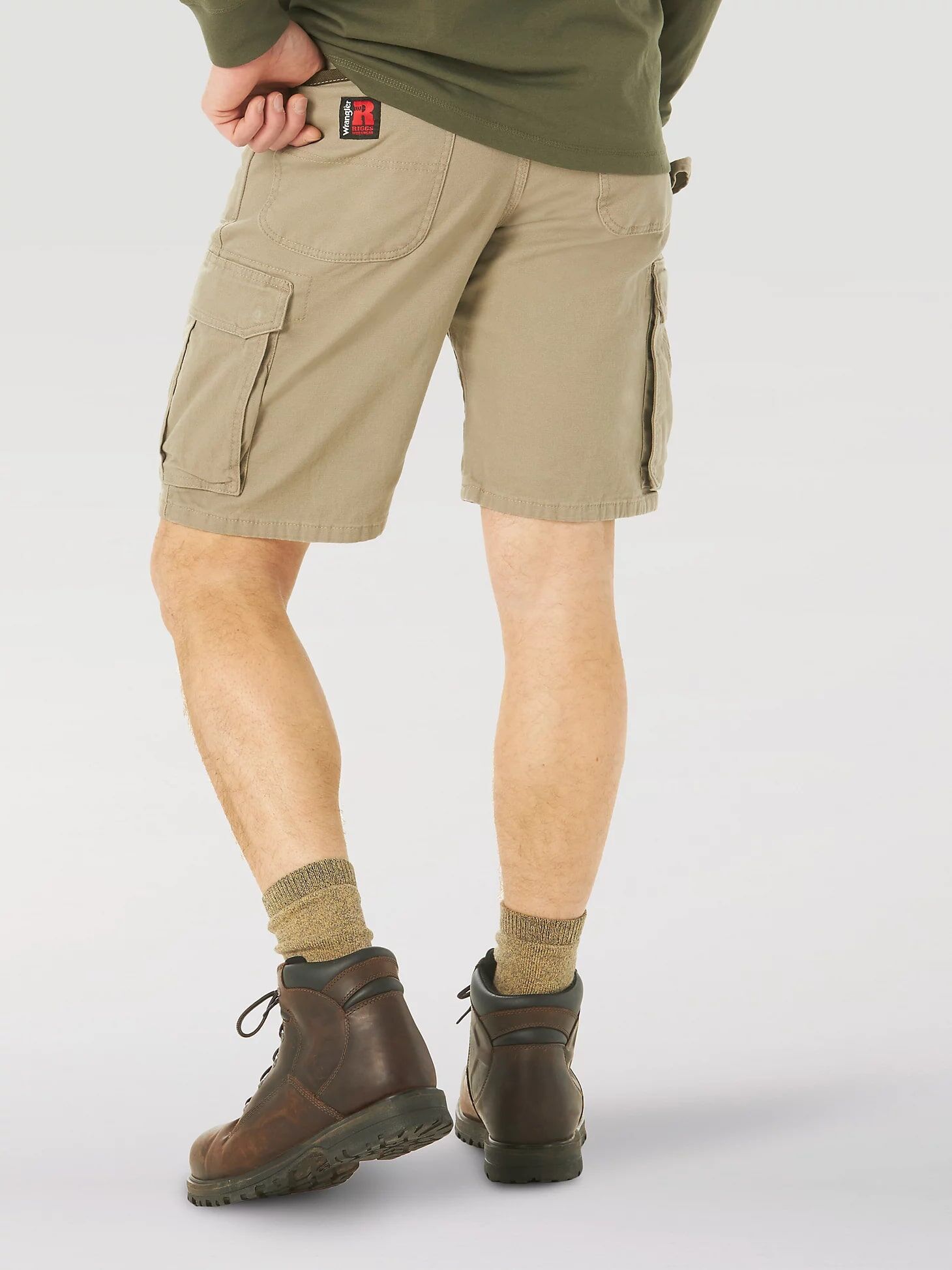 Wrangler Men's Riggs Workwear Stretch Ranger Cargo Short in Dark Khaki