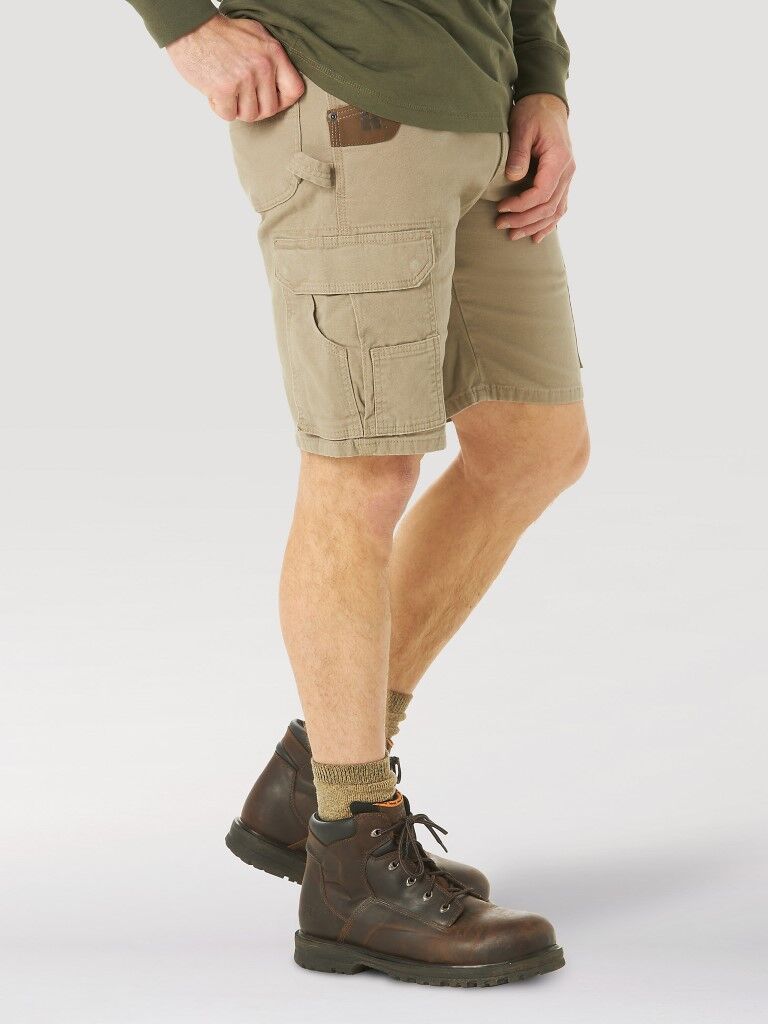 Wrangler Men's Riggs Workwear Stretch Ranger Cargo Short in Dark Khaki