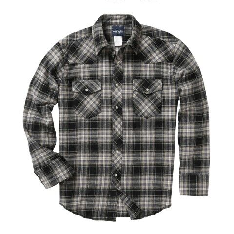 Wrangler Men's Long Sleeve Flannel Plaid