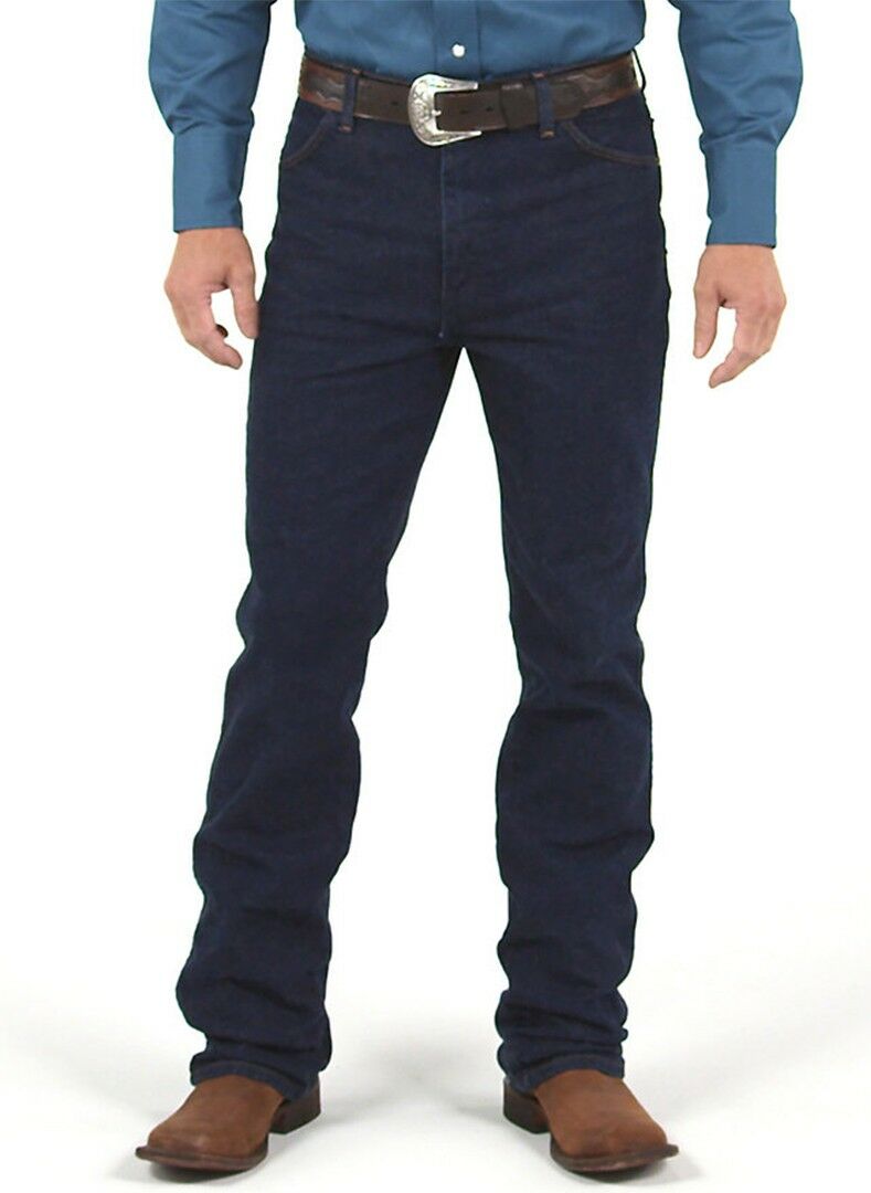 Wrangler Men's Cowboy Cut Boot Cut Stretch Jean in Navy Pants