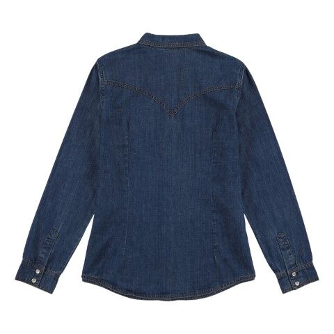 Wrangler Women's Western Fashion Top in Dark Denim