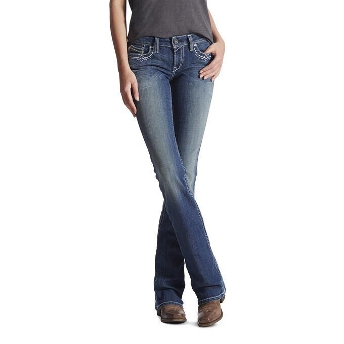 Ariat Women's R.E.A.L. Mid Rise Stretch Entwined Bootcut Jean