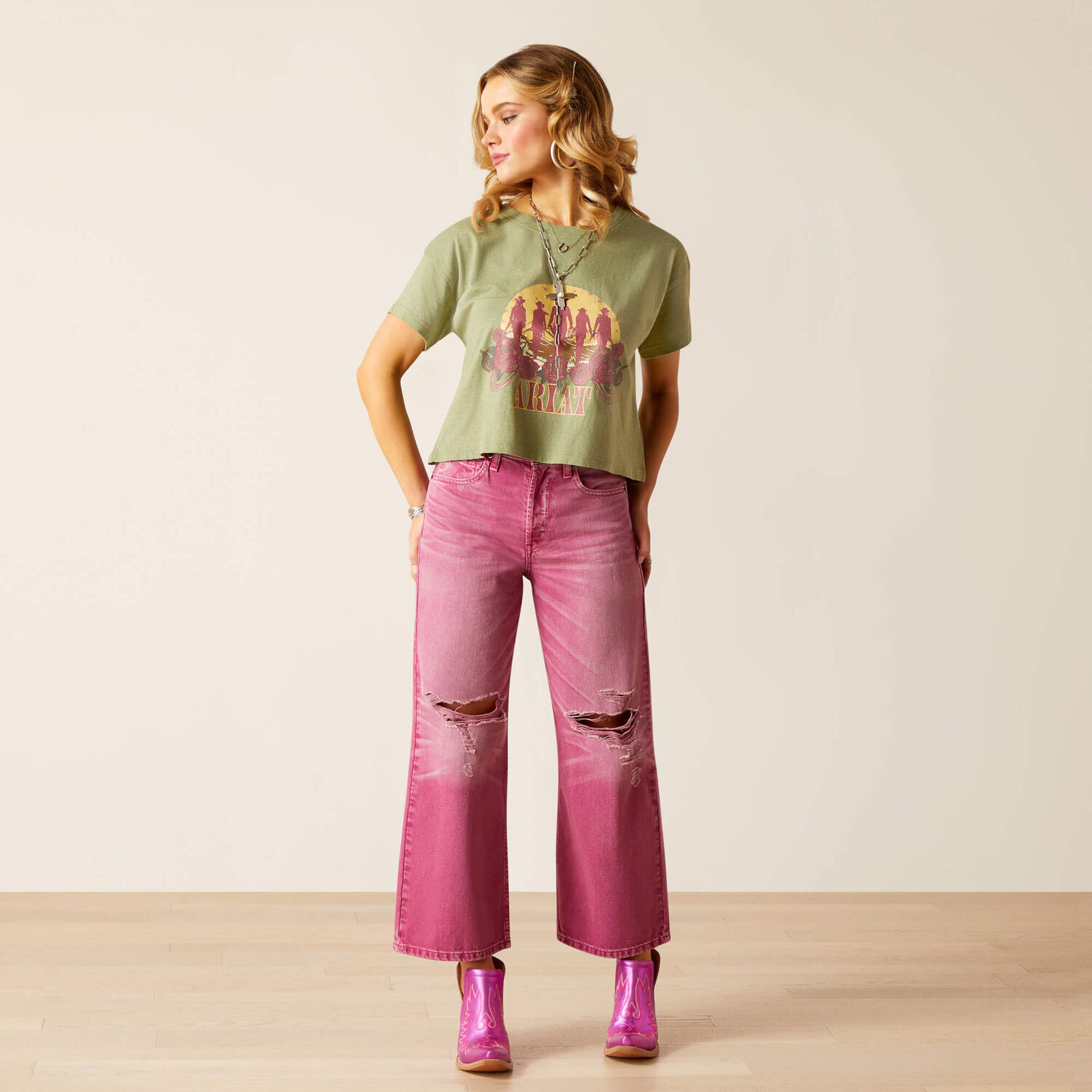 Ariat Women's Charlie Short Sleeve T-Shirt in Sage