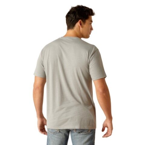 Ariat Men's Ariat Mexico Camo Flag T-Shirt in Stone Heather