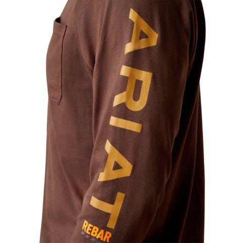 Ariat Men's Rebar Cotton Strong Graphic T-Shirt in Coffee Bean