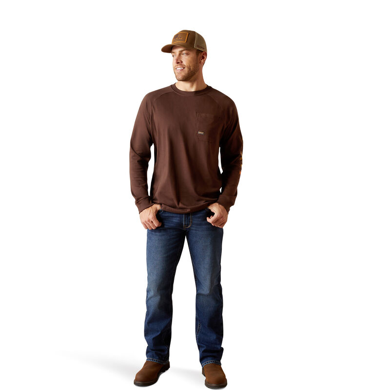 Ariat Men's Rebar Cotton Strong Graphic T-Shirt in Coffee Bean