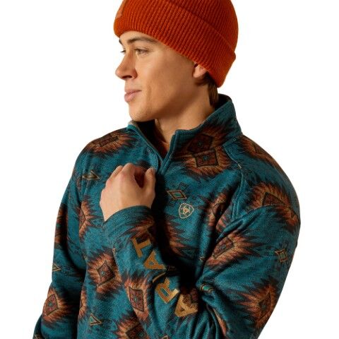 Ariat Men's Caldwell Logo 1/4 Zip Sweater