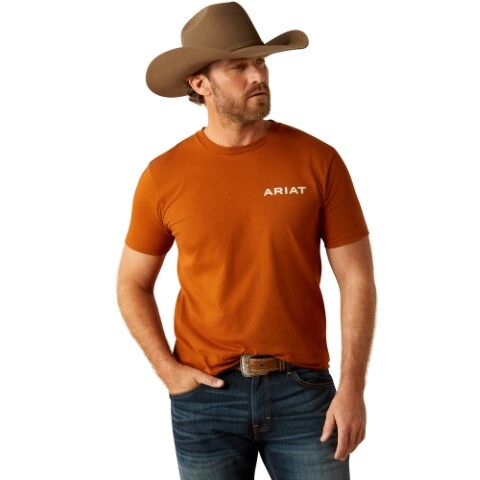 Ariat Men's Ariat Buffalo West T-Shirt in Burnt Umber