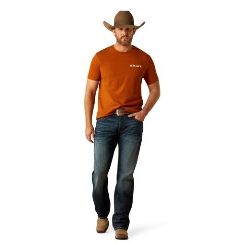 Ariat Men's Ariat Buffalo West T-Shirt in Burnt Umber