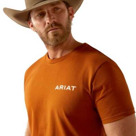 Ariat Men's Ariat Buffalo West T-Shirt in Burnt Umber