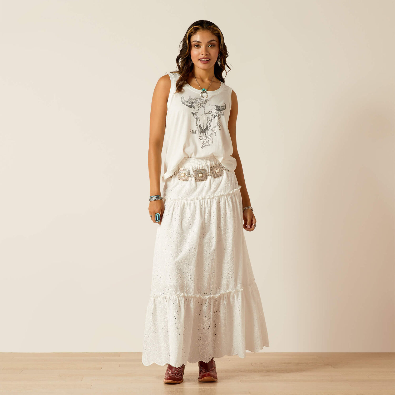 Ariat Women's Deadwood Tank in Cloud Dancer