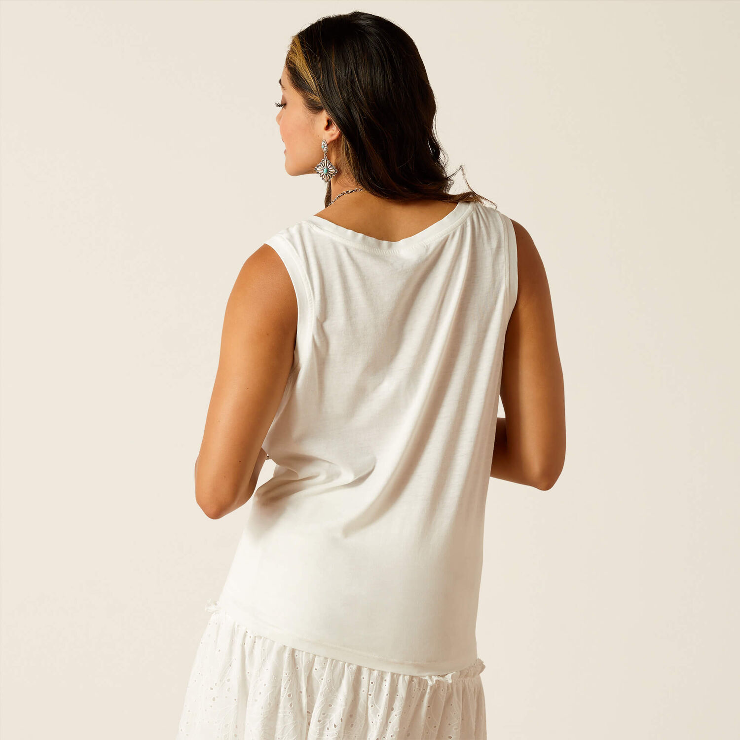 Ariat Women's Deadwood Tank in Cloud Dancer