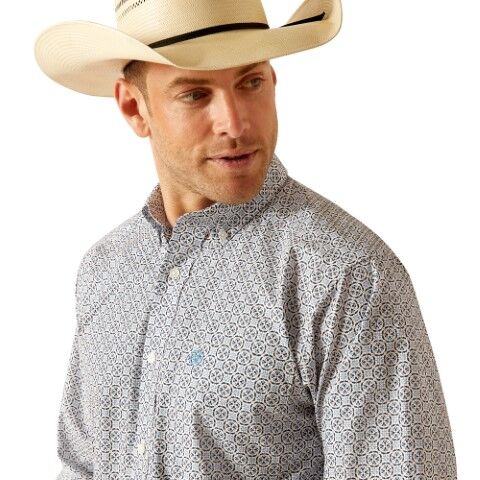 Ariat Men's Ronald Classic Fit Shirt in Blue